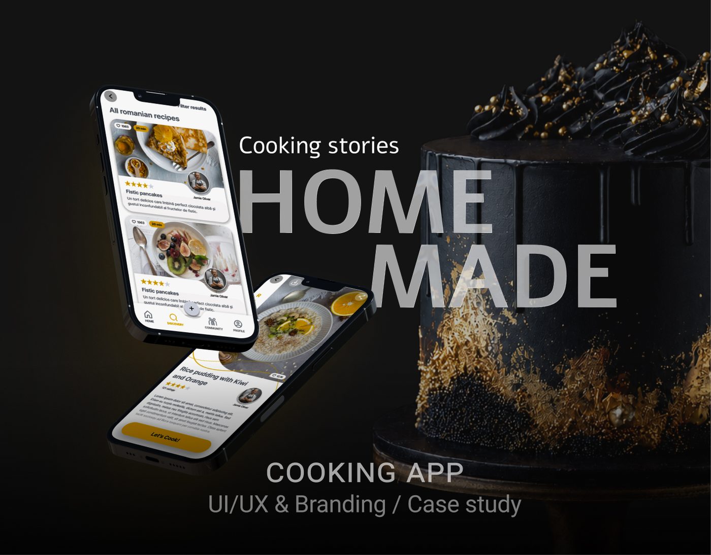 HomeMade — Cooking App — Mobile App · UI/UX · Branding cover